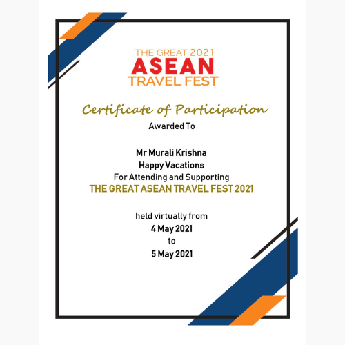 Tourism board certificate