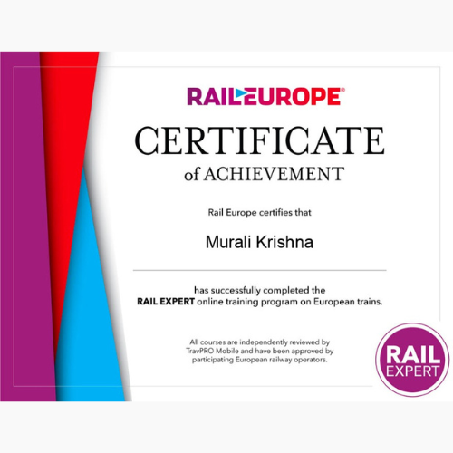 Tourism board certificate